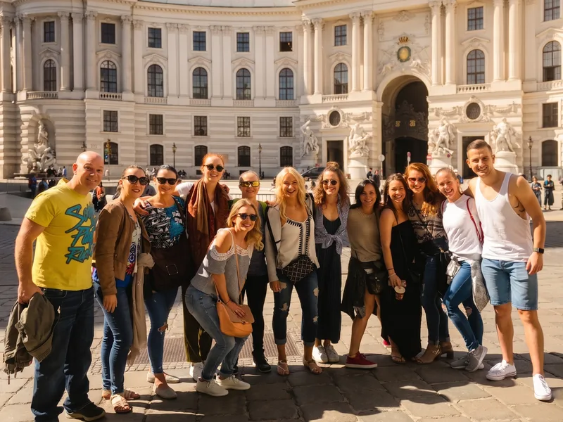 Corporate team enjoying the Treasure Hunt Vienna team building experience